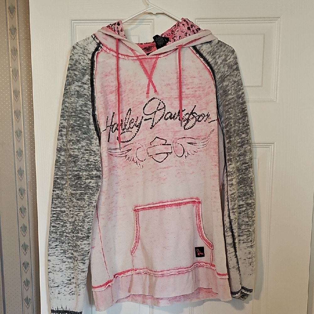 Harley-Davidson Pink and Black Hoodie
